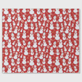 Schneemann mit Candy Canes und Weihnachtsliedern Geschenkpapier (Flach)