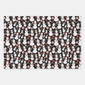 Schneemann mit Candy Canes und Weihnachtsliedern Geschenkpapier Set (Vorderseite 3)