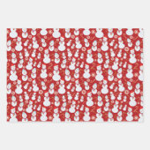 Schneemann mit Candy Canes und Weihnachtsliedern Geschenkpapier Set (Vorderseite 2)