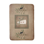 Schneemann mit Crow Bath Mat Badematte (Vorderseite Vertikal)