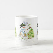 Schneemann mit einem Blaumeise Kaffeetasse (Mittel)