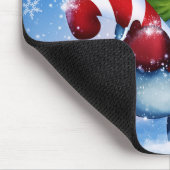 Schneemann mit einem Schal Mousepad (Ecke)