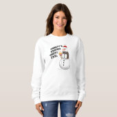Schneemann mit einer Schmelzereiscreme Sweatshirt (Vorne ganz)