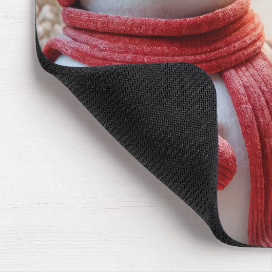 Schneemann mit Eiscreme Mousepad (Ecke)