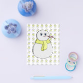 Schneemann mit gelbem Schal Flyer (Einzeln)