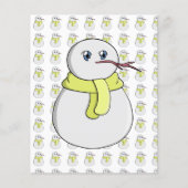 Schneemann mit gelbem Schal Flyer (Vorne)