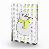 Schneemann mit gelbem Schal Fotoblock (Rechts)
