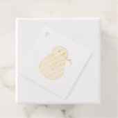 Schneemann mit gelbem Schal Geschenkanhänger (Mit Box)
