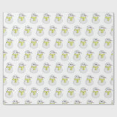 Schneemann mit gelbem Schal Geschenkpapier (Flach)