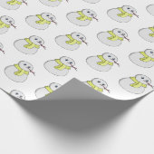 Schneemann mit gelbem Schal Geschenkpapier (Ecke)