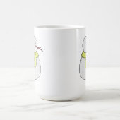 Schneemann mit gelbem Schal Kaffeetasse (Mittel)
