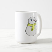 Schneemann mit gelbem Schal Kaffeetasse (VorderseiteRechts)