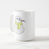Schneemann mit gelbem Schal Kaffeetasse (Vorderseite Links)