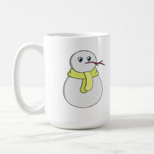 Schneemann mit gelbem Schal Kaffeetasse