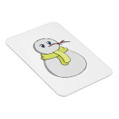 Schneemann mit gelbem Schal Magnet (Rechte Seite)