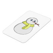 Schneemann mit gelbem Schal Magnet (Linke Seite)