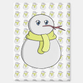 Schneemann mit gelbem Schal Magnet (Vorderseite)