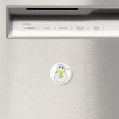 Schneemann mit gelbem Schal Magnet (In Situ (Geschirrspüler))