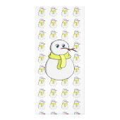Schneemann mit gelbem Schal Werbekarte (Hinten)