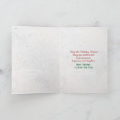 Schneemann mit goldenem Weihnachtsstern im Fenster Karte (Innenseite)