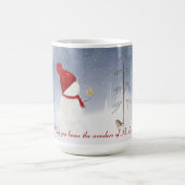 Schneemann mit Goldstar Kaffeetasse (Mittel)
