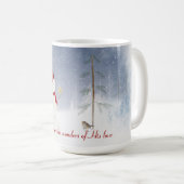 Schneemann mit Goldstar Kaffeetasse (VorderseiteRechts)