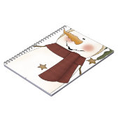 Schneemann mit grünem Hut Notizblock (Linke Seite)