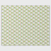 Schneemann mit grünem Hut Wrapping Paper Geschenkpapier (Flach)