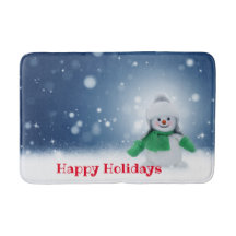 Schneemann mit grünem Schal