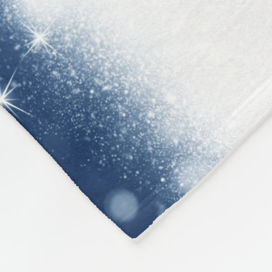 Schneemann mit grünem Schal Fleecedecke (Ecke)