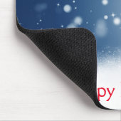 Schneemann mit grünem Schal Mousepad (Ecke)