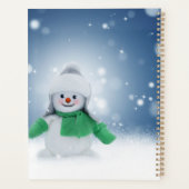 Schneemann mit grünem Schal Planer (Rückseite)