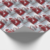 Schneemann mit heißer Schokolade Geschenkpapier (Ecke)
