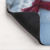 Schneemann mit heißer Schokolade Mousepad (Ecke)