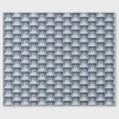 Schneemann mit Hintergrund - Geschenkpapier (Flach)