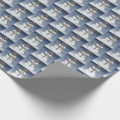 Schneemann mit Hintergrund - Geschenkpapier (Ecke)