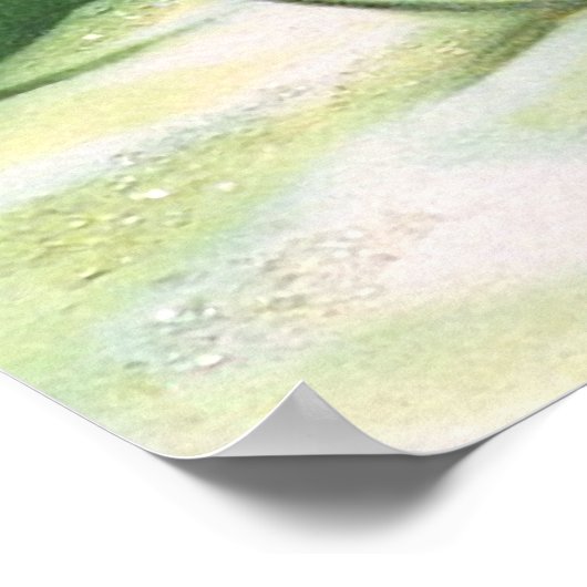 Schneemann mit Hund Poster (Ecke)