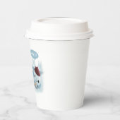 Schneemann mit Kakao schmelzen Pappbecher (Links)