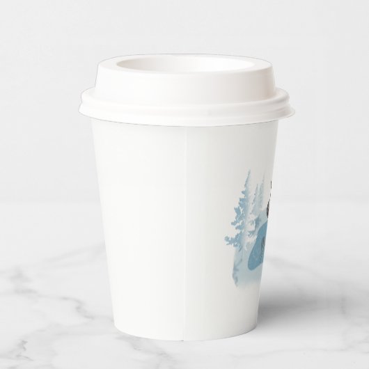 Schneemann mit Kakao schmelzen Pappbecher (Rechts)