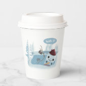 Schneemann mit Kakao schmelzen Pappbecher (Vorderseite)