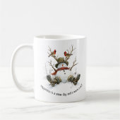 Schneemann mit Kardinalen Kaffeetasse (Links)