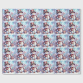 Schneemann mit Lebkutscherl und Pfefferminz Geschenkpapier (Flach)