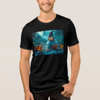 Schneemann mit leuchtenden Augen Tri-Blend Shirt