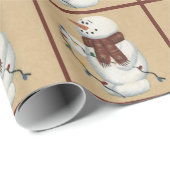 Schneemann mit lichtdurchlässigem Papier Geschenkpapier (Rolleneckpunkt)