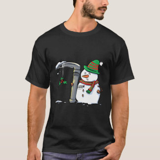 Schneemann mit Mac 3 Anästhesie zu Weihnachten T-Shirt