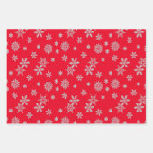 Schneemann mit mehrfarbiger Schneeflocke Geschenkpapier Set (Vorderseite 2)