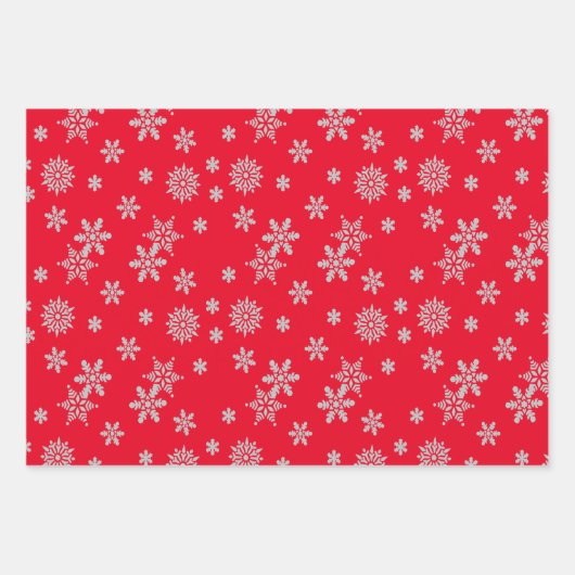 Schneemann mit mehrfarbiger Schneeflocke Geschenkpapier Set (Vorderseite 2)