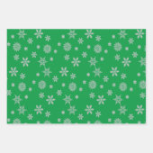 Schneemann mit mehrfarbiger Schneeflocke Geschenkpapier Set (Vorderseite 3)