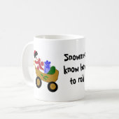 Schneemann mit Rad Kaffeetasse (Vorderseite Links)
