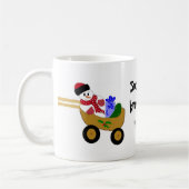 Schneemann mit Rad Kaffeetasse (Links)